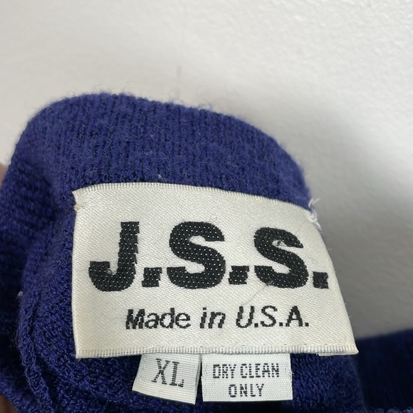 J.S.S. Knit Pants Womens XL 2 Pocket Elastic Waist Wide Leg Sweater Pleat Pants - Picture 8 of 8